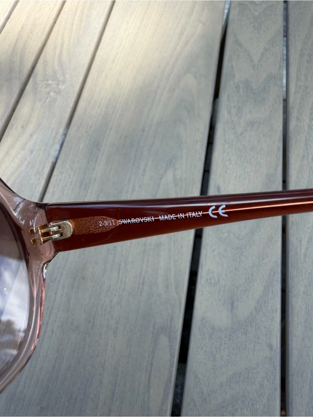 Swarovski Oversized Fashion Sunglasses - Pink Gradient Lenses